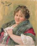Portrait of Tatiana Olga Shchepkina-Kupernik (1874-1952) 1914 (oil on canvas)
