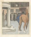 The Bayhorse, Tattersalls, 1921 (crayon & chalk on paper)