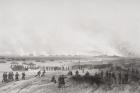 Landing the troops during the bombardment of Fort Fisher, North Carolina 1864 (litho)