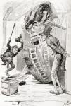 Quilp Vents his Spite on the Figure Head. " Sampson Brass had never seen anything in the smallest degree resembling this substantial phantom. The dwarf threw down the newspaper, and seizing a rusty iron bar, dealt the figure such a stroke on the nose that