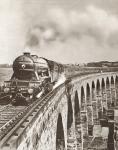 The Flying Scotsman on its non-stop journey between London and Newcastle in 1927. From The Story of 25 Eventful Years in Pictures, published 1935.
