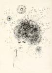 girl with dandelion , 2013, black ink, pencil, old paper