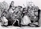 The Welsh Rioters (engraving) (b&w photo)