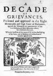 'A Decade of Grievances', Alexander Leighton's pamphlet assaulting the institution of episcopacy, 1641 (woodcut) (b/w photo)
