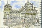 Prague Baroque (watercolour and ink on paper)