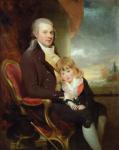 Edward George Lind and his Son, Montague, (oil on canvas)