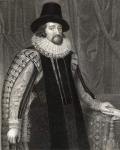 Portrait of Francis Bacon (1561-1626) Viscount St Albans, from 'Lodge's British Portraits', 1823 (litho)