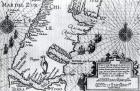Map of the Strait of Magellan, plate from Oliver van Noort's description of his voyage, 1602 (engraving)