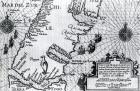 Map of the Strait of Magellan, plate from Oliver van Noort's description of his voyage, 1602 (engraving)