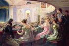 The Interval at the Theatre (oil on canvas)