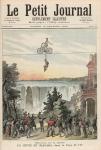 Theatre de la Gaite Performers at Niagara Falls, from 'Le Petit Journal', 13th February 1892 (colour litho)