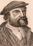 Hans Holbein the Younger, illustration from '75 Portraits Of Celebrated Painters From Authentic Originals', published in London, 1817 (engraving)