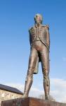 Bantry, West Cork, Ireland. Statue of Theobald Wolfe Tone, 1763 - 1798, Irish revolutionary and founding member of United Irishmen who is considered father of Irish Republicanism. Statue sculpted by Jeanne Rynhart.