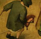 Children's Games, detail of bottom section showing a child and a hobby-horse, 1560 (oil on panel) (detail of 68945)