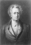 Johann Wolfgang Goethe (1749-1831) (engraving) (b/w photo)