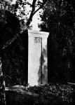 View of Gustav Mahler's gravestone (b/w photo)