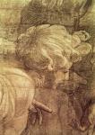 The School of Athens, detail of the cartoon depicting a young man's head, c.1510 (charcoal & white lead on paper)