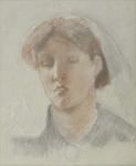 The Artist's Wife, Emma, on her Wedding Day (coloured chalks on paper)