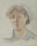 The Artist's Wife, Emma, on her Wedding Day (coloured chalks on paper)