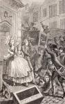 A street brawl in Paris in the 18th century, from 'XVIII Siecle Institutions, Usages et Costumes', published 1875 (litho)