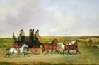 Horse and Carriage (oil on canvas)