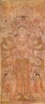 Avalokiteshvara with nine heads and six arms, from Dunhuang, Gansu Province, Tang Dynasty (618-907) (pen & ink on canvas)