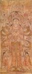 Avalokiteshvara with nine heads and six arms, from Dunhuang, Gansu Province, Tang Dynasty (618-907) (pen & ink on canvas)