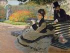 Camille Monet on a Garden Bench, 1873 (oil on canvas)