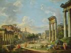 View of Campo Vaccino in Rome, 1740 (oil on canvas)