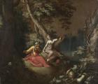 Landscape with Vertumnus and Pomona, c.1595-1600 (oil on canvas mounted on board)