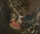 Landscape with Vertumnus and Pomona, c.1595-1600 (oil on canvas mounted on board)