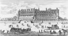 View of the Chateau de Saint-Germain-en-Laye, 1658 (engraving) (b/w photo)