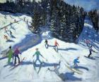 Mid-morning on the Piste, 2004 (oil on canvas)