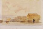 View of Valetta, Malta (w/c with bodycolour over graphite on paper)