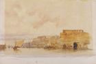 View of Valetta, Malta (w/c with bodycolour over graphite on paper)