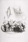 The card room at Bath, illustration from `The Pickwick Papers', by Charles Dickens (1812-70) published 1837 (litho)