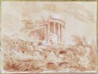 Temple of the Sybil at Tivoli (red chalk on paper)