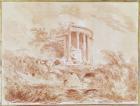 Temple of the Sybil at Tivoli (red chalk on paper)