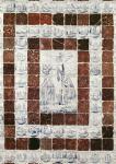 Delft tiles depicting the Crucifixion with a border of tiles with scenes from the Old and New Testaments (ceramic)