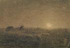 The Shepherd at the Fold by Moonlight (charcoal on paper)