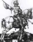 St. George and the Dragon, 1508 ( engraving) (b/w photo)