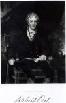 Portrait of Sir Robert Peel (1788-1850), engraved by H, Robinson (engraving) (b/w photo)