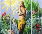 Eden (triptych) (oil on linen)