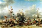 The Embarkation of Ruyter and William de Witt in 1667, 1850-51 (oil on panel)
