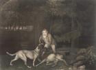 Freeman, Keeper to the Earl of Clarendon, with a hound and a wounded doe, 1804 (mezzotint)