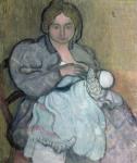 Maternity with a White Dress (Jean-Paul) c.1895 (oil on canvas)