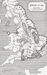 Map of Britain in 626, from The Northumbrian Kingdom 588 to 685 in 'A Short History of the English People' by J. R. Green, published 1893 (litho)