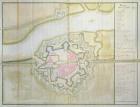 Map of Sas van Gent, Netherlands, 1747 (pen, ink & w/c on paper)