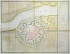 Map of Sas van Gent, Netherlands, 1747 (pen, ink & w/c on paper)