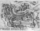 Henri IV (1553-1610) entering Dijon, after his victory at Fontaine-Francaise over Spanish, 5th June 1595 (engraving) (b/w photo)